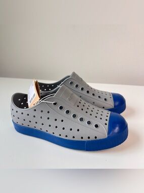 NWT Native Shoes Jefferson Kids C12 Grey Blue Shoes